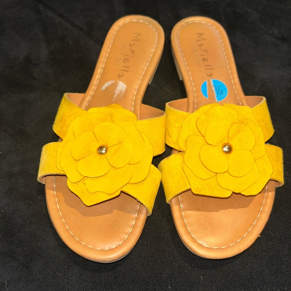 MARELLA Yellow Floral Women's Sandals
